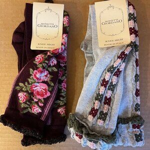 Bonetti Giordano women's knee high socks (2 pairs) - NWT